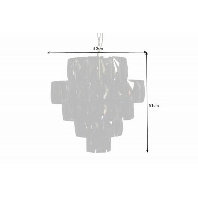  lampa wisząca Kristall 50 cm srebrnoszara