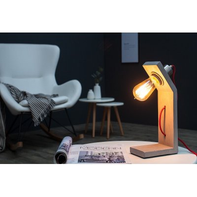 Lampa stołowa cement struktura 30 cm