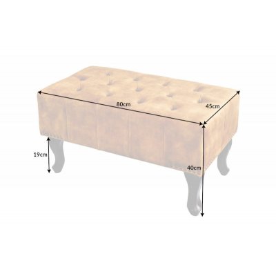  Pufa Chesterfild  musztardowożółta