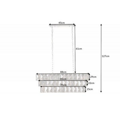  Lampa wisząca KRISTALL 90cm