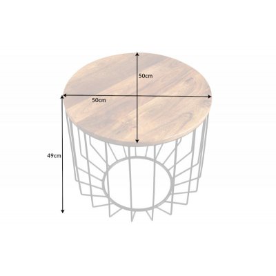  STOLIK KAWOWY FACTORY LOFT 50 CM MANGO INVICTA