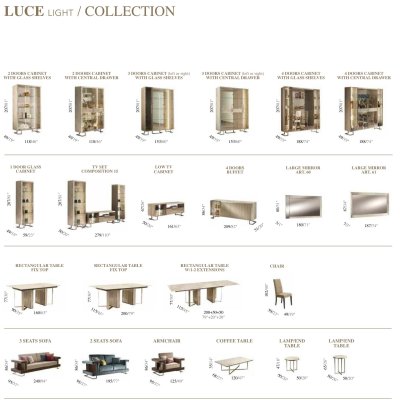  LUCE LIGHT  Włoska ława 120 x 68 x 35 cm   