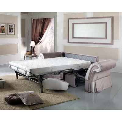  MORFEUS Włoska Sofa 2 osobowa z Komfortową Funkcją do spania o wymiarach 103x200x18 cm