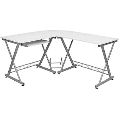 INDUSTRIAL - Stolik pod komputer, biurko  150 x 138 x 75 cm biały