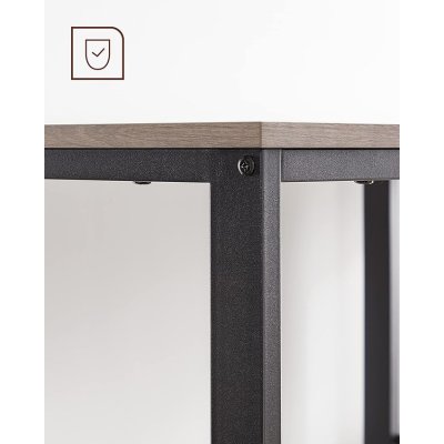  INDUSTRIAL -Stolik pod komputer-biurko, wąski stolik 120 x 60 x 76 cm  szaro-czarny