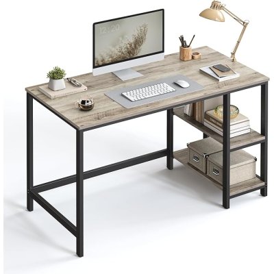  INDUSTRIAL -Stolik pod komputer-biurko, wąski stolik 120 x 60 x 76 cm  szaro-czarny