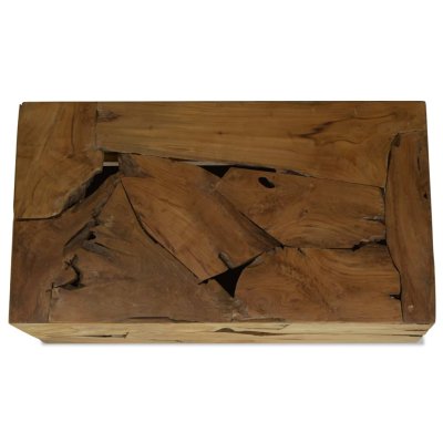  Stolik kawowy z Drewna Tekowego, 90 x 50 x 30 cm, brązowy
