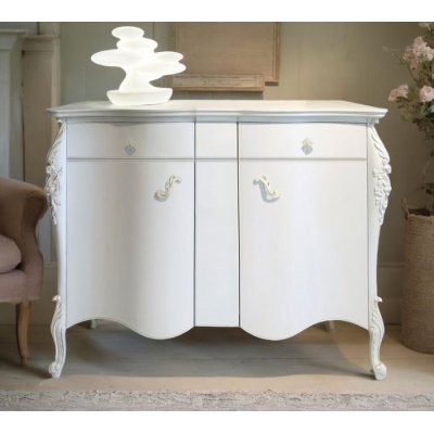 VENERE  Elegancki i  Klasyczny Włoski Kredens z Drzwiami   i 2 Szufladkami  Włoskie Meble Drewniane