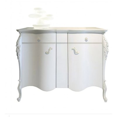  VENERE  Elegancki i  Klasyczny Włoski Kredens z Drzwiami   i 2 Szufladkami  Włoskie Meble Drewniane