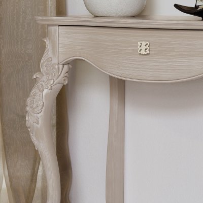 VENERE  Elegancka i Klasyczna Rzeźbiona Konsola Z Jedną Szufladą Włoskie Meble Drewniane