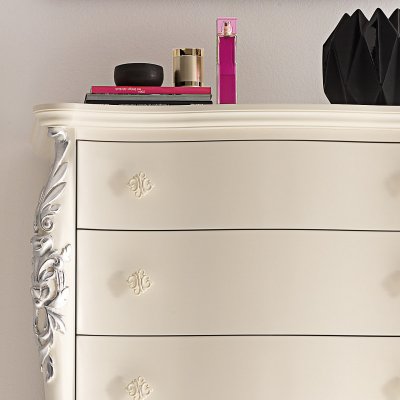  VENERE Antyczna Biel Szyfoniera Komoda Elegancka i  Klasyczna  Włoskie Meble Drewniane Do Sypialni