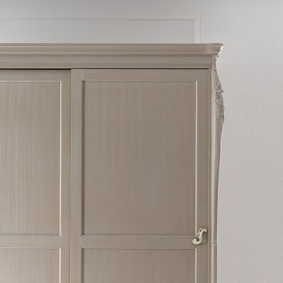  VENERE Antyczna Biel Dwudrzwiowa Szafa Przesuwna  200 X 225 cm Elegancka i  Klasyczna Włoskie Meble Drewniane Do Sypialni