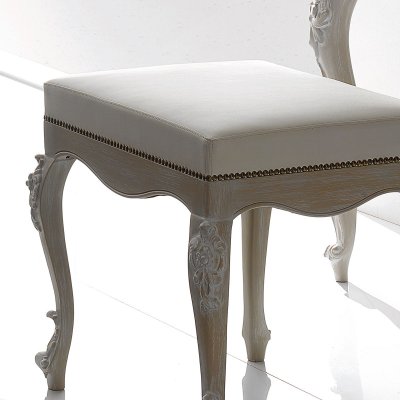  VENERE Antyczna Biel  Klasyczna ławka 60 cm  Elegancka i  Klasyczna Włoskie Meble Drewniane Do Sypialni