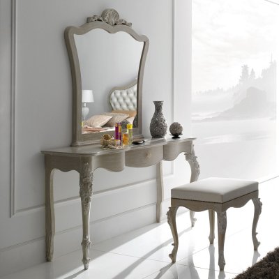  VENERE Antyczna Biel  Klasyczna ławka 60 cm  Elegancka i  Klasyczna Włoskie Meble Drewniane Do Sypialni