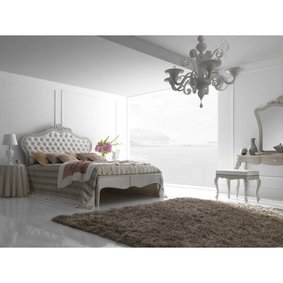  VENERE Antyczna Biel  Klasyczna ławka 60 cm  Elegancka i  Klasyczna Włoskie Meble Drewniane Do Sypialni