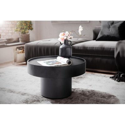  Designerski stolik kawowy - metalowy, czarny