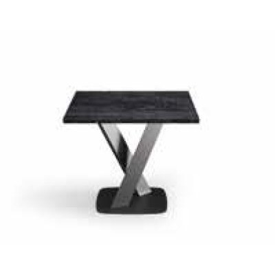  Włoski Stolik pod lampę z blatem ceramicznym 59X59x54 cm