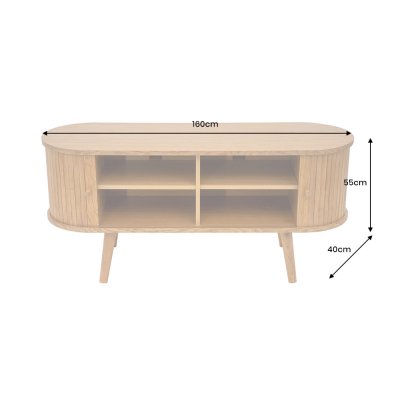  Komoda Retro TV board VALHALLA WOOD 160 cm dąb naturalny