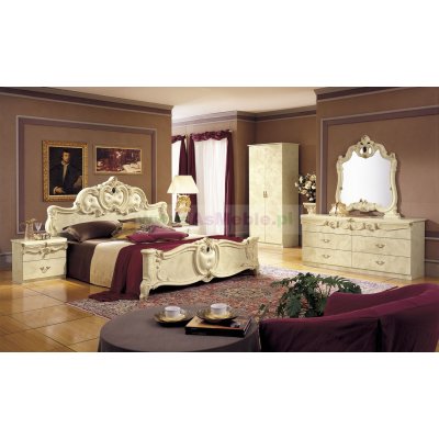  Barocco beż  -  łoże do sypialni, włoskie meble stylowe 160x203