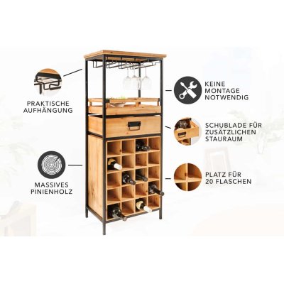  stojak na wino SEVENS SEAS 120 cm