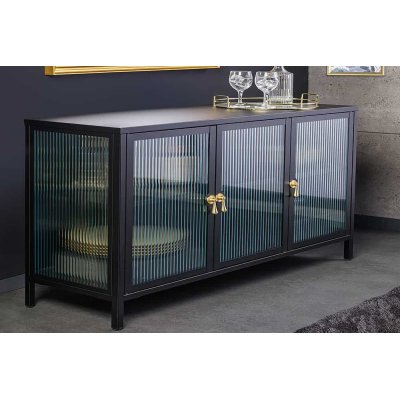  kredens AMSTERDAM 105 cm, czarno-złota