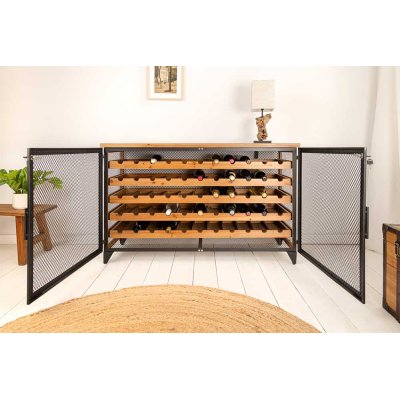   czarny stojak na wino BODEGA 130 cm