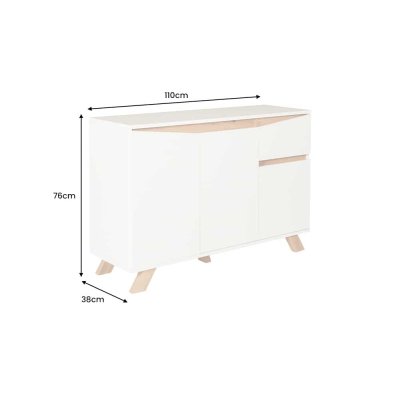   komoda LOFT 110 cm, kolor biały
