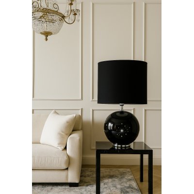   Lampa Swarovski  black ball - włoska lampa nocna, lampy fi. 