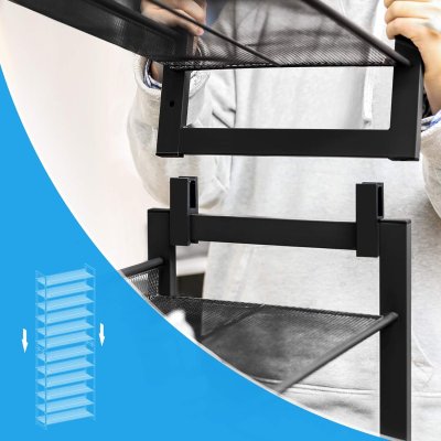   INDUSTRIAL metalowy regał 12-poziomowy stojak na buty