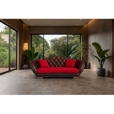   DIVINA - włoska sofa 2,5 osobowa wypoczynkowy do salonu współczesna klasyka Skóra/Materiał