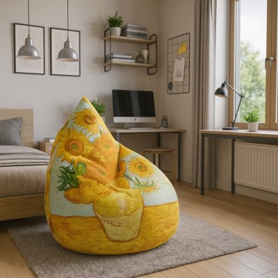 Pufa SŁONECZNIKI Van Gogh, pufa typu fatty 