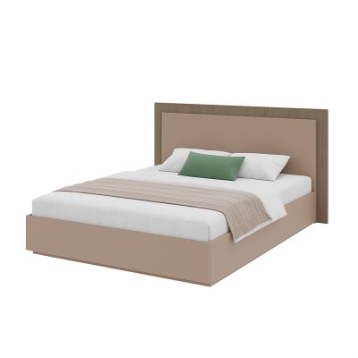  ESSENZA Włoskie Łóżko 160x200, Nowoczesny Design Kolor Beż Urban Velvet 