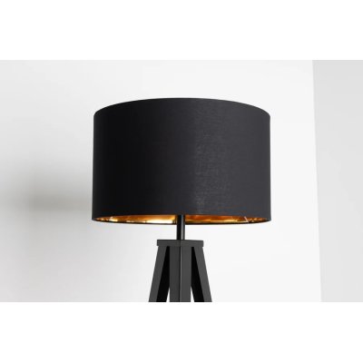 : Abażur czarno-złoty do lamp stołowych