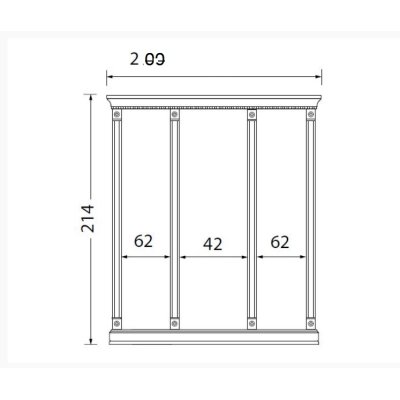 SALA HOL panel naścienny  200 X 214 cm zestawienie - kol czereśnia Włoski przedpokój 
