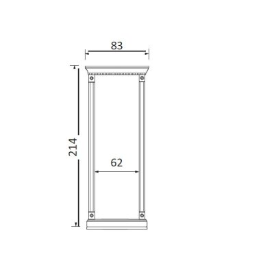  SALA HOL panel naścienny  83 X 214 cm  - kolor czereśnia Włoski przedpokój  