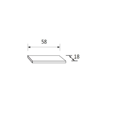  SALA HOL - Półka boazeryjna 60 cm