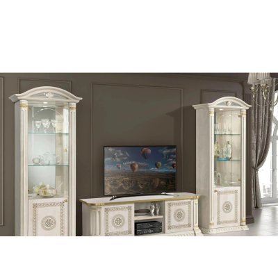    AURORA BEIGE  Elegancka Kolekcja Mebli Włoskich do Jadalni i Salonu Wysoki Połysk