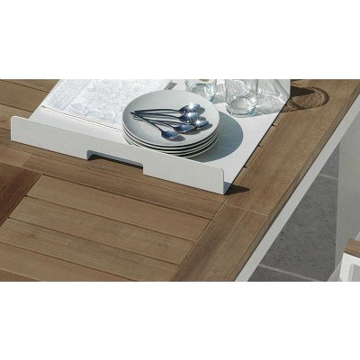  TIMBER Stół Ogrodowy  – Teak i Aluminium, Design Włoski Talenti