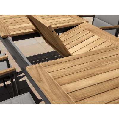  TIMBER Stół Ogrodowy  – Teak i Aluminium, Design Włoski Talenti