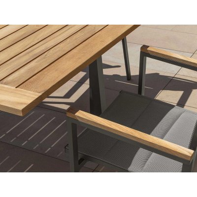  TIMBER Stół Ogrodowy  – Teak i Aluminium, Design Włoski Talenti