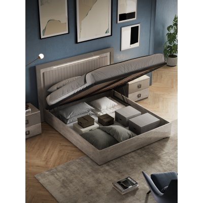  ZOE - Nowoczesnych ZOE Łóżko 140×190 z LEDkolekcja Włoskich Mebli 
