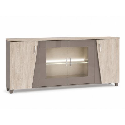 MAXIMA Komoda 4-drzwiowa z LED 190 